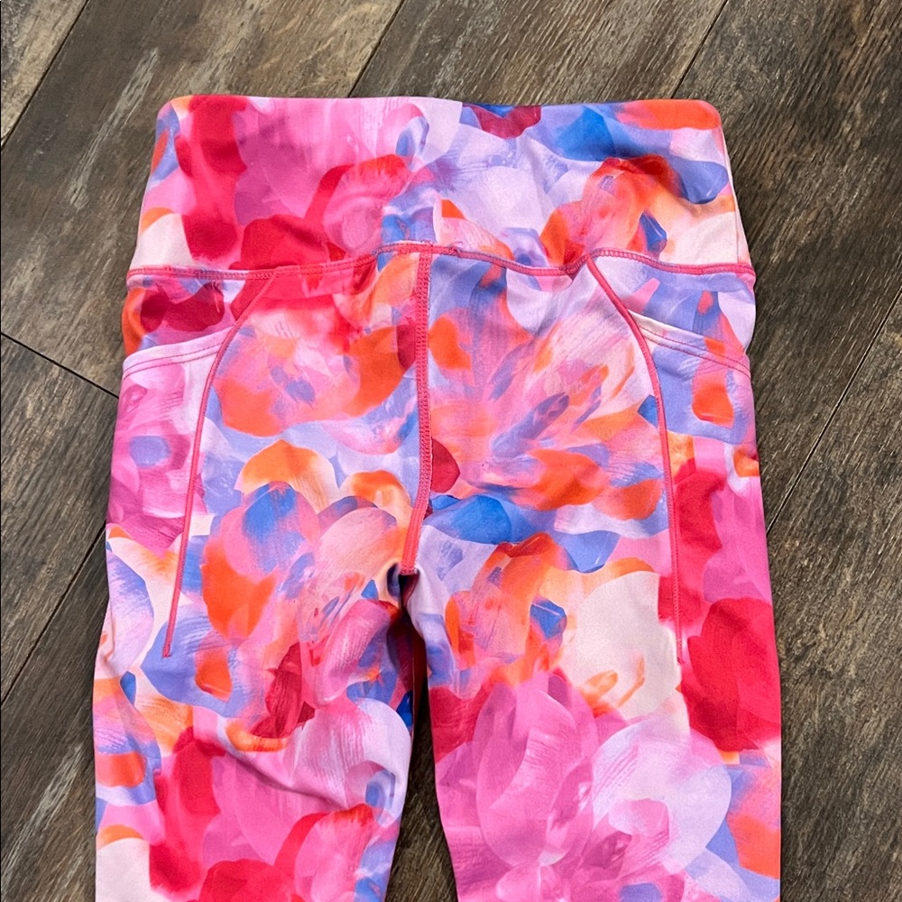 Colorful Floral Kids Leggings - Picture 9 of 9